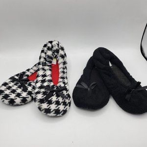 NEW 2 PAIRS of CAPELLI NEW YORK FUZZY BALLET SLIPPERS